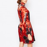 ASOS Ganni Satin Dress In Floral Print 2