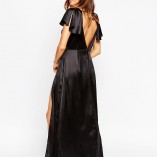 ASOS Kate Flute Sleeve Satin Maxi Slip 2