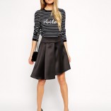 ASOS Premium Skirt In Bonded Satin 1