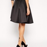 ASOS Premium Skirt In Bonded Satin 2