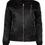 Boohoo Faye Zip Detail MA1 Satin Bomber 6