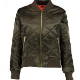 Boohoo Georgina Quilted Satin MA1 Bomber 11