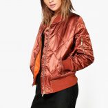 Boohoo Georgina Quilted Satin MA1 Bomber 15