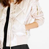 Boohoo Georgina Quilted Satin MA1 Bomber 8