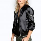 Boohoo Olivia Satin Bomber Jacket 4