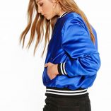 Boohoo Sarah Premium Satin Bomber Jacket 2