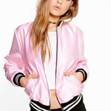 Boohoo Sarah Premium Satin Bomber Jacket 5