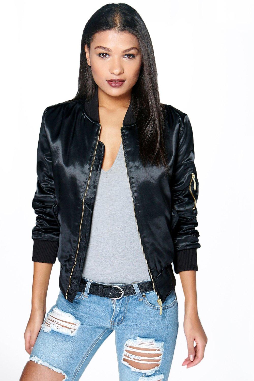 Boohoo Tessa Satin MA1 Bomber 1 - Satiny