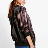 Boohoo Zoe Bird Print Satin Bomber 2