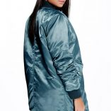 Boohoo Celia Longline Satin MA1 Bomber 2