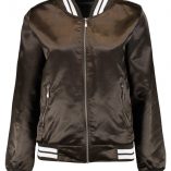 Boohoo Sofia Satin Varsity MA1 Bomber Jacket & Jogger 3