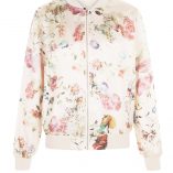 New Look Pink Floral Print Bomber Jacket 1