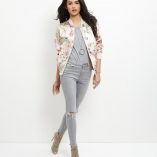 New Look Pink Floral Print Bomber Jacket 3