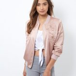 New Look Shell Embroidered Bomber Jacket 2