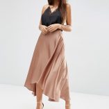 ASOS Midi Skirt In Satin With Splices 17