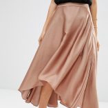 ASOS Midi Skirt In Satin With Splices 19