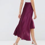 ASOS Midi Skirt In Satin With Splices 2