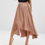 ASOS Midi Skirt In Satin With Splices 20