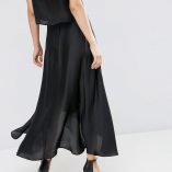 ASOS Midi Skirt In Satin With Splices 6