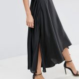 ASOS Midi Skirt In Satin With Splices 8