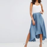 ASOS Midi Skirt In Satin With Splices 9