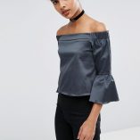 ASOS Satin Off Shoulder Top 1