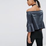 ASOS Satin Off Shoulder Top 2