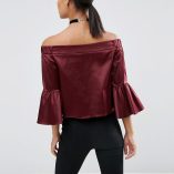 ASOS Satin Off Shoulder Top 6