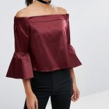 ASOS Satin Off Shoulder Top 7