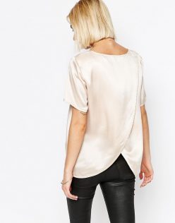 ASOS Selected Remmi Silk Top With Wrap Back 1