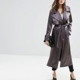 ASOS Trench In Luxe Satin Fabric 1