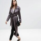 ASOS Trench In Luxe Satin Fabric 4