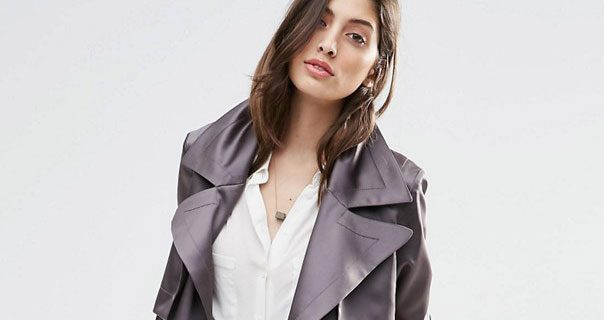 ASOS Trench In Luxe Satin Fabric