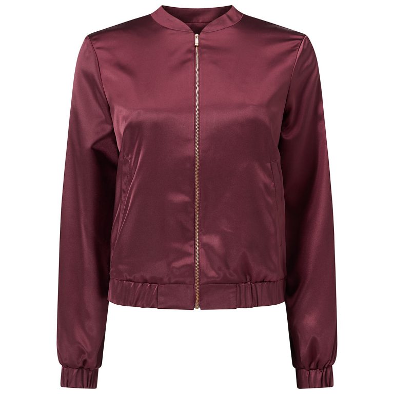 John Lewis Miss Selfridge Satin Bomber Jacket