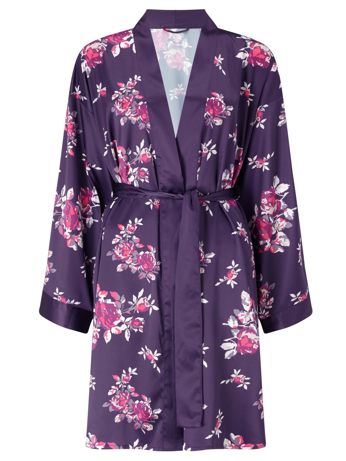 John Lewis Polly Rose Printed Satin Nightwear - Satiny