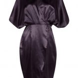 Boohoo Aly Satin Wrap Drape Kimono Sleeve Midi Dress 6
