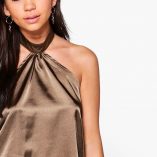 Boohoo Chelsea Choker Halter Neck Satin Cami 4