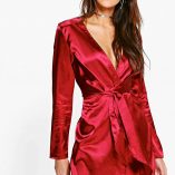 Boohoo Danielle Satin Twist Detail Bodycon Dress 5