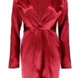 Boohoo Danielle Satin Twist Detail Bodycon Dress 6