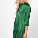 Boohoo Harriet Satin Shirt Dress 7