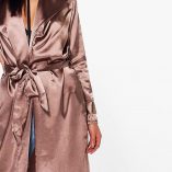 Boohoo Holly Satin Belted Duster 4
