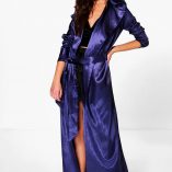 Boohoo Holly Satin Belted Duster 5