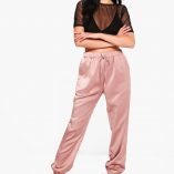 Boohoo Willow Luxe Satin Joggers 1