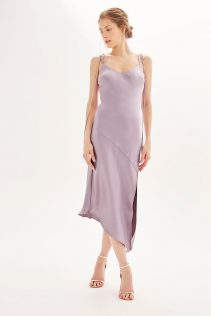 Topshop Asymmetric Hem Slip Dress 2