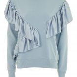 Topshop Ruffle Satin Sweatshirt 1