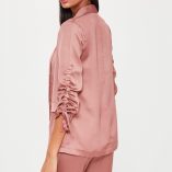 Missguided Ruched Sleeve Satin 12