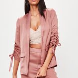 Missguided Ruched Sleeve Satin 9