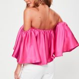 Missguided Satin Floaty Bardot Top 12