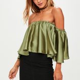 Missguided Satin Floaty Bardot Top 5